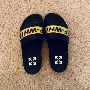 Off-White Black Industrial Slides size 38